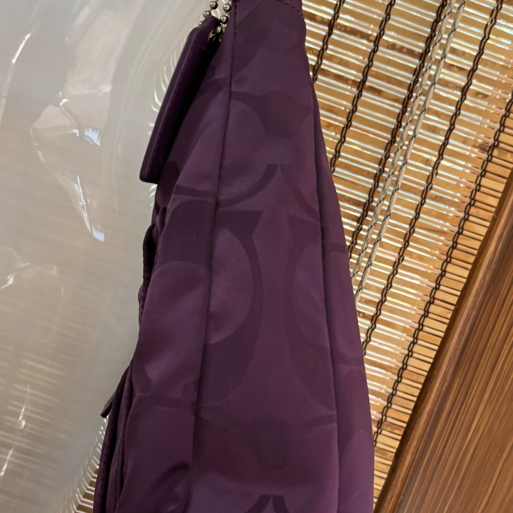 COACH Getaway Nylon Shoulder Bag Rich purple - Picture 12 of 14